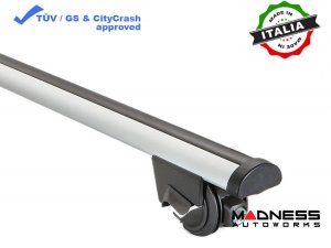 Alfa Romeo Stelvio Roof Rack Cross Bars - for models w/ factory roof rails - Silver - StarLock - 2018-2025 Alfa Romeo Stelvio Roof Rack Cross Bars - for models w/ factory roof rails - Silver - StarLock - 2018-2025